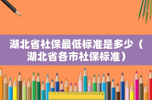 湖北省社保最低標(biāo)準(zhǔn)是多少（湖北省各市社保標(biāo)準(zhǔn)）