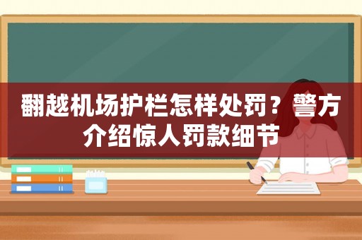 翻越機場護欄怎樣處罰？警方介紹驚人罰款細節(jié)