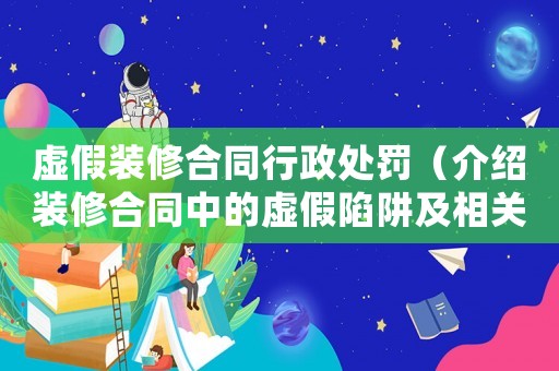 虛假裝修合同行政處罰（介紹裝修合同中的虛假陷阱及相關(guān)法律處罰）