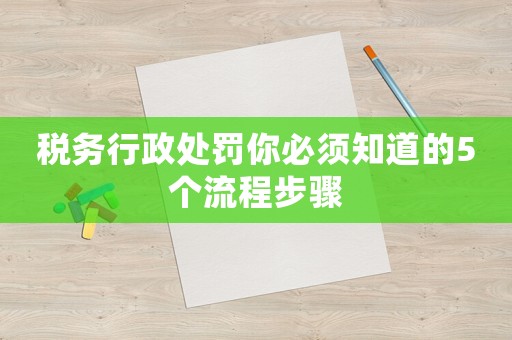 稅務(wù)行政處罰你必須知道的5個流程步驟