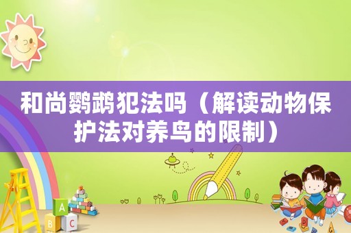 和尚鸚鵡犯法嗎（解讀動物保護(hù)法對養(yǎng)鳥的限制）