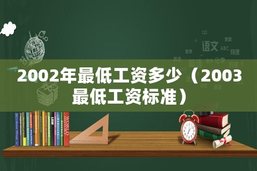 2002年最低工資多少（2003最低工資標(biāo)準(zhǔn)）
