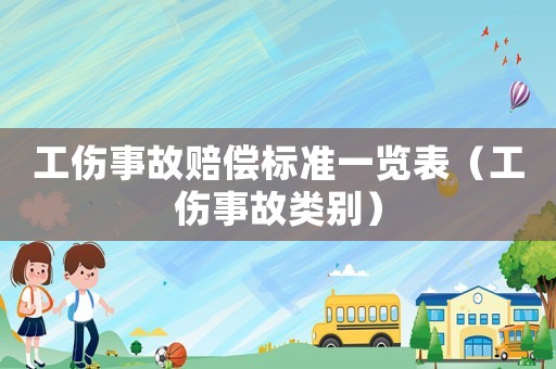 工傷事故賠償標(biāo)準(zhǔn)一覽表（工傷事故類別）