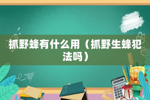 抓野蜂有什么用（抓野生蜂犯法嗎）
