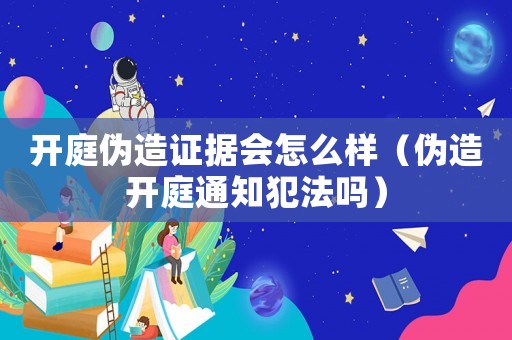 開庭偽造證據(jù)會怎么樣（偽造開庭通知犯法嗎）