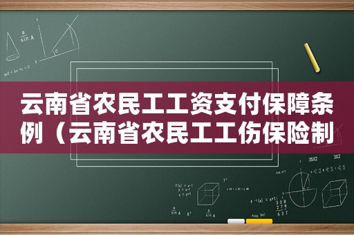云南省農(nóng)民工工資支付保障條例（云南省農(nóng)民工工傷保險(xiǎn)制度）