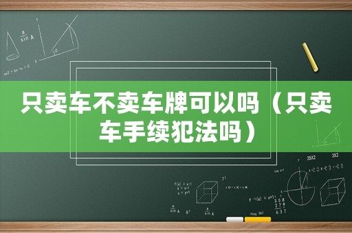 只賣車不賣車牌可以嗎（只賣車手續(xù)犯法嗎）