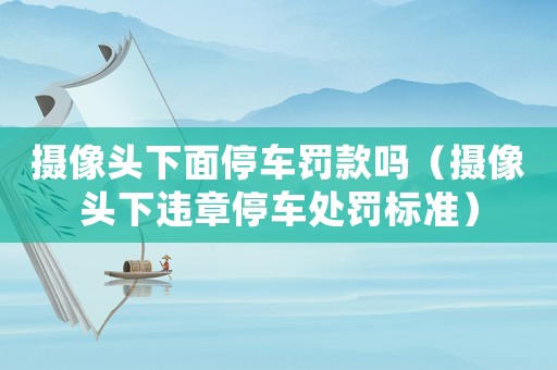攝像頭下面停車(chē)罰款嗎（攝像頭下違章停車(chē)處罰標(biāo)準(zhǔn)）