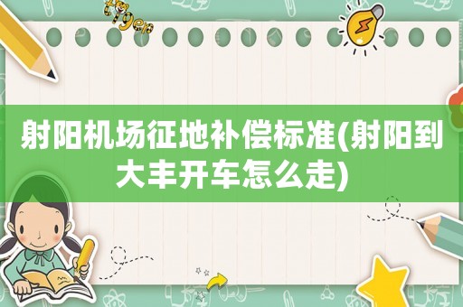射陽機場征地補償標準(射陽到大豐開車怎么走)