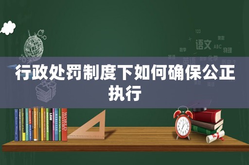 行政處罰制度下如何確保公正執(zhí)行