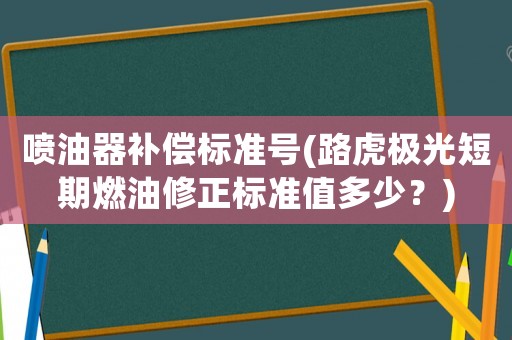 噴油器補(bǔ)償標(biāo)準(zhǔn)號(hào)(路虎極光短期燃油修正標(biāo)準(zhǔn)值多少？)