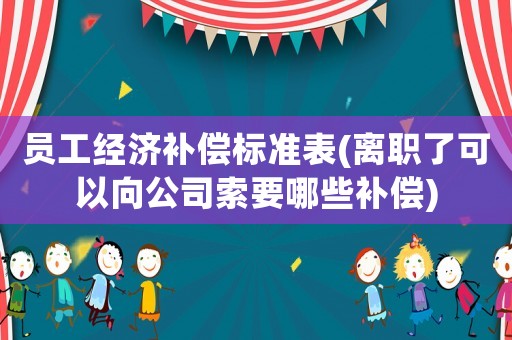 員工經(jīng)濟(jì)補(bǔ)償標(biāo)準(zhǔn)表(離職了可以向公司索要哪些補(bǔ)償)