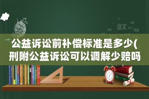 公益訴訟前補(bǔ)償標(biāo)準(zhǔn)是多少(刑附公益訴訟可以調(diào)解少賠嗎？)