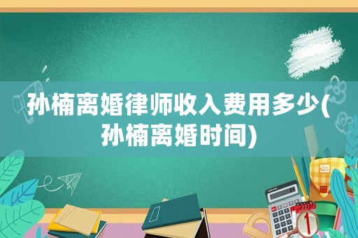 孫楠離婚律師收入費(fèi)用多少(孫楠離婚時(shí)間)