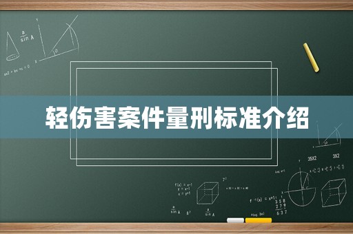 輕傷害案件量刑標(biāo)準(zhǔn)介紹