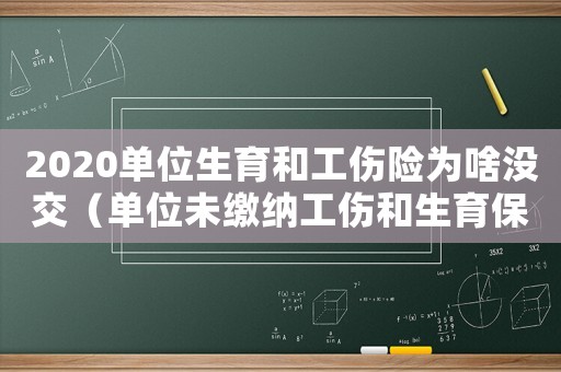 2020單位生育和工傷險為啥沒交（單位未繳納工傷和生育保險）