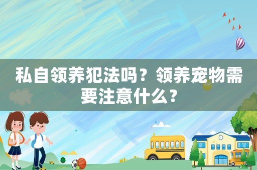 私自領(lǐng)養(yǎng)犯法嗎？領(lǐng)養(yǎng)寵物需要注意什么？