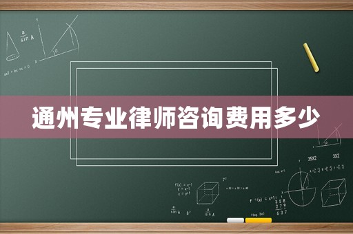 通州專業(yè)律師咨詢費(fèi)用多少