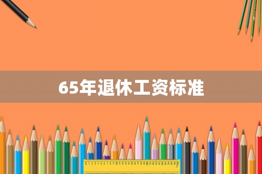 65年退休工資標準