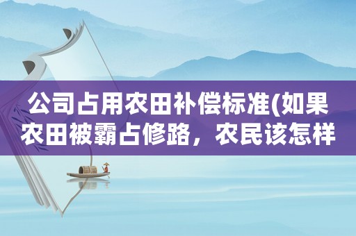 公司占用農(nóng)田補償標(biāo)準(zhǔn)(如果農(nóng)田被霸占修路，農(nóng)民該怎樣維權(quán))