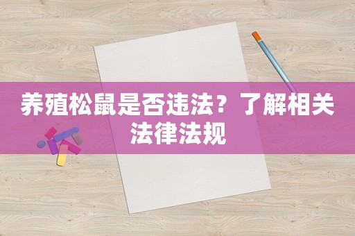 養(yǎng)殖松鼠是否違法？了解相關(guān)法律法規(guī)