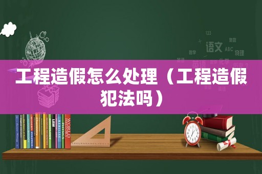 工程造假怎么處理（工程造假犯法嗎）