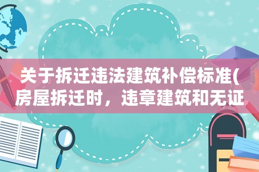 關(guān)于拆遷違法建筑補(bǔ)償標(biāo)準(zhǔn)(房屋拆遷時，違章建筑和無證房屋能否獲得補(bǔ)償違章建筑如何認(rèn)定)