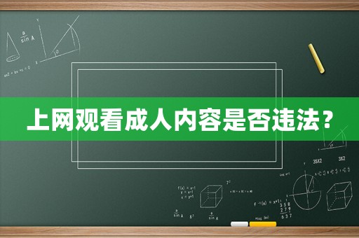 上網(wǎng)觀看成人內(nèi)容是否違法？