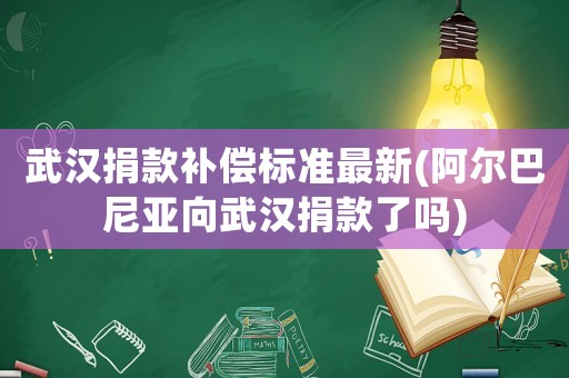 武漢捐款補償標(biāo)準(zhǔn)最新(阿爾巴尼亞向武漢捐款了嗎)