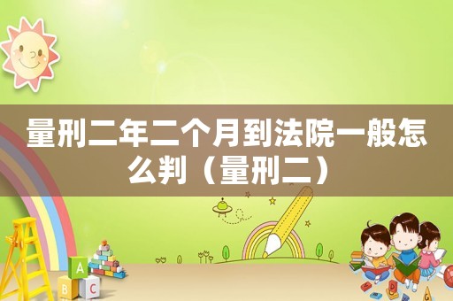 量刑二年二個(gè)月到法院一般怎么判（量刑二）