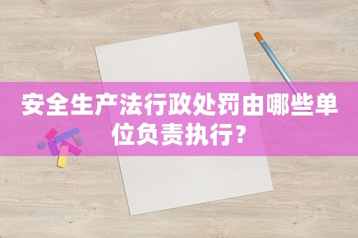 安全生產(chǎn)法行政處罰由哪些單位負(fù)責(zé)執(zhí)行？