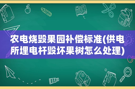 農(nóng)電燒毀果園補(bǔ)償標(biāo)準(zhǔn)(供電所埋電桿毀壞果樹怎么處理)