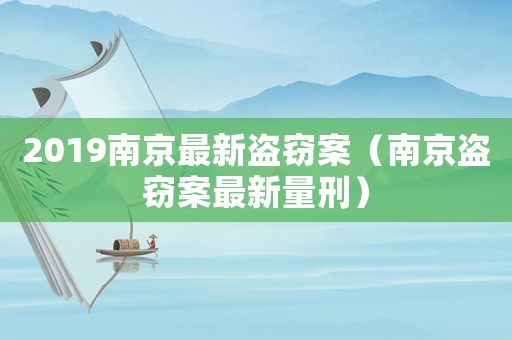 2019南京最新盜竊案（南京盜竊案最新量刑）