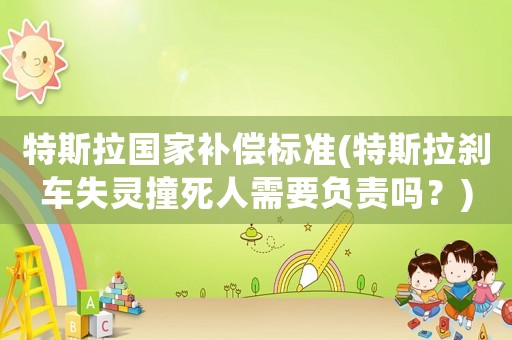 特斯拉國家補(bǔ)償標(biāo)準(zhǔn)(特斯拉剎車失靈撞死人需要負(fù)責(zé)嗎？)