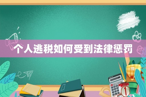 個人逃稅如何受到法律懲罰