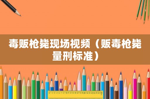 毒販槍斃現(xiàn)場(chǎng)視頻（販毒槍斃量刑標(biāo)準(zhǔn)）