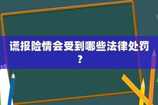 謊報險情會受到哪些法律處罰？
