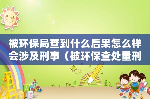 被環(huán)保局查到什么后果怎么樣會涉及刑事（被環(huán)保查處量刑）