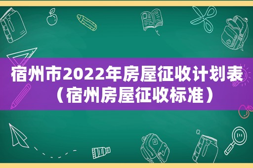 宿州市2022年房屋征收計(jì)劃表（宿州房屋征收標(biāo)準(zhǔn)）