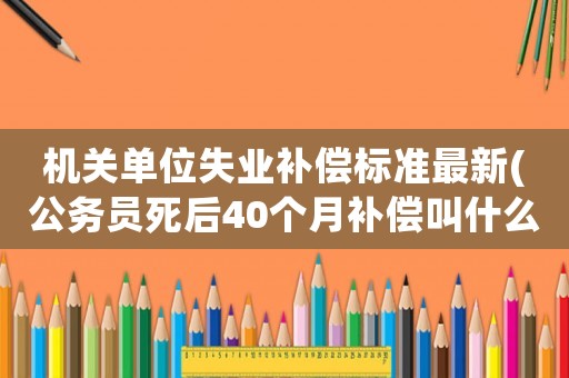 機(jī)關(guān)單位失業(yè)補(bǔ)償標(biāo)準(zhǔn)最新(公務(wù)員死后40個(gè)月補(bǔ)償叫什么)