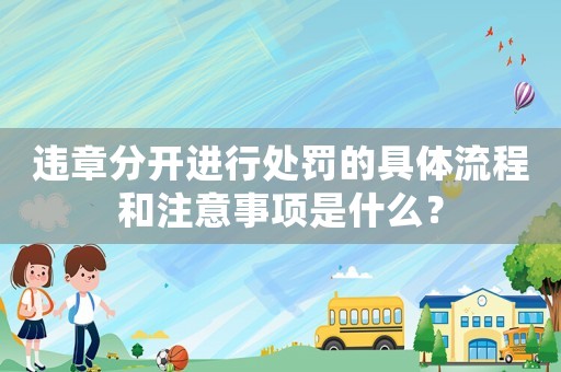 違章分開進行處罰的具體流程和注意事項是什么？