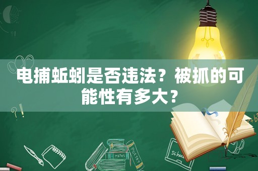 電捕蚯蚓是否違法？被抓的可能性有多大？