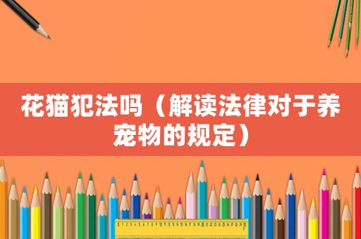 花貓犯法嗎（解讀法律對(duì)于養(yǎng)寵物的規(guī)定）