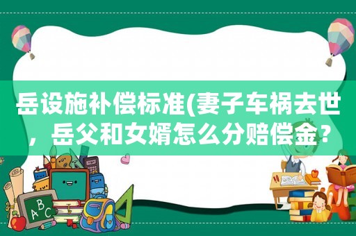 岳設(shè)施補(bǔ)償標(biāo)準(zhǔn)(妻子車禍去世，岳父和女婿怎么分賠償金？)