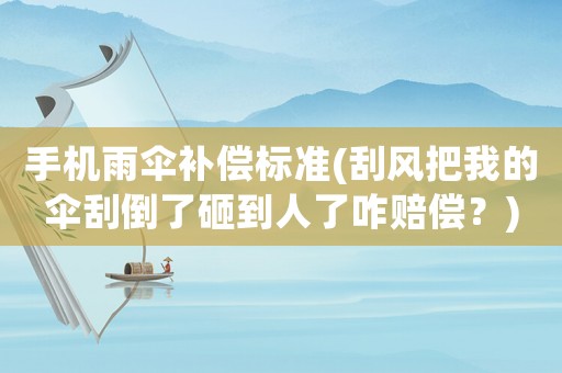 手機雨傘補償標(biāo)準(zhǔn)(刮風(fēng)把我的傘刮倒了砸到人了咋賠償？)