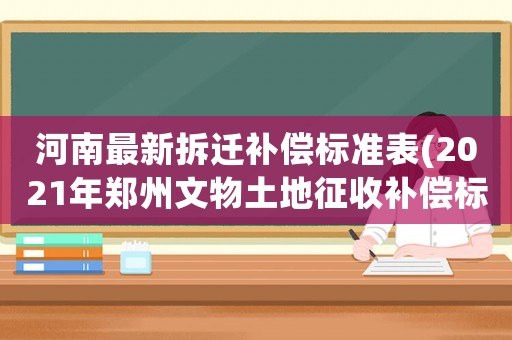河南最新拆遷補償標準表(2021年鄭州文物土地征收補償標準)