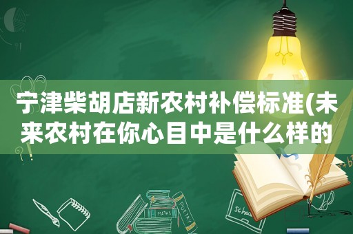 寧津柴胡店新農(nóng)村補(bǔ)償標(biāo)準(zhǔn)(未來(lái)農(nóng)村在你心目中是什么樣的？)