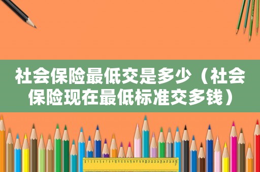 社會(huì)保險(xiǎn)最低交是多少（社會(huì)保險(xiǎn)現(xiàn)在最低標(biāo)準(zhǔn)交多錢）
