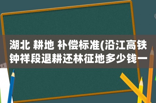 湖北 耕地 補(bǔ)償標(biāo)準(zhǔn)(沿江高鐵鐘祥段退耕還林征地多少錢一畝？)