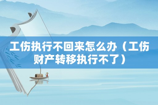 工傷執(zhí)行不回來怎么辦（工傷財(cái)產(chǎn)轉(zhuǎn)移執(zhí)行不了）